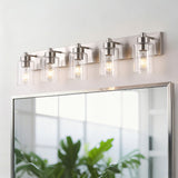 Irving Seeded Glass/Iron Modern Contemporary LED Vanity Light