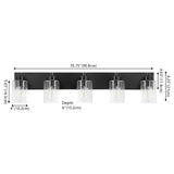 Irving Seeded Glass/Iron Modern Contemporary LED Vanity Light