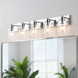 Irving Seeded Glass/Iron Modern Contemporary LED Vanity Light