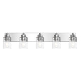 Irving Seeded Glass/Iron Modern Contemporary LED Vanity Light