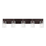 Irving Seeded Glass/Iron Modern Contemporary LED Vanity Light