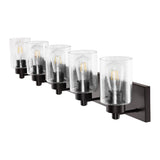 Irving Seeded Glass/Iron Modern Contemporary LED Vanity Light