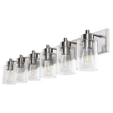 Irving Seeded Glass/Iron Modern Contemporary LED Vanity Light