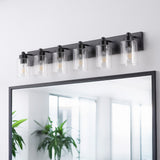 Irving Seeded Glass/Iron Modern Contemporary LED Vanity Light