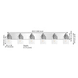 Irving Seeded Glass/Iron Modern Contemporary LED Vanity Light