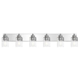 Irving Seeded Glass/Iron Modern Contemporary LED Vanity Light