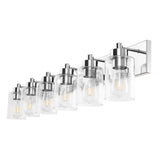 Irving Seeded Glass/Iron Modern Contemporary LED Vanity Light