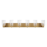 Irving Seeded Glass/Iron Modern Contemporary LED Vanity Light