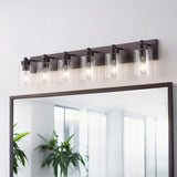 Irving Seeded Glass/Iron Modern Contemporary LED Vanity Light
