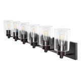 Irving Seeded Glass/Iron Modern Contemporary LED Vanity Light