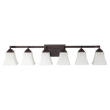 Staunton Farmhouse Cottage Metal LED Vanity Light with Frosted Glass Shades