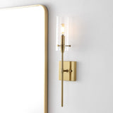 Cato Bohemian Farmhouse Iron/Glass LED Vanity - JONATHAN Y