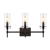Cato Bohemian Farmhouse Iron/Glass LED Vanity