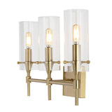 Cato Bohemian Farmhouse Iron/Glass LED Vanity