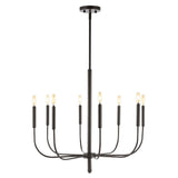 Amoros 27.25" Modern Mid-Century Iron LED Chandelier - JONATHAN Y