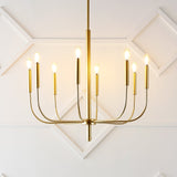 Amoros 27.25" Modern Mid-Century Iron LED Chandelier - JONATHAN Y