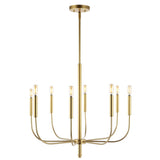 Amoros 27.25" Modern Mid-Century Iron LED Chandelier - JONATHAN Y
