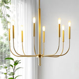 Amoros 27.25" Modern Mid-Century Iron LED Chandelier - JONATHAN Y