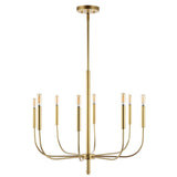 Amoros 27.25" Modern Mid-Century Iron LED Chandelier - JONATHAN Y