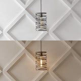 Helisa 7.25" Modern Contemporary Iron Spiral LED Pendant