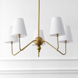 Skylar 32" 5-Light Classic Minimalist Iron Inverted Gourd LED Chandelier