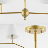 Signe 47.5" 4-Light Classic Minimalist Iron Linear LED Pendant - JONATHAN Y