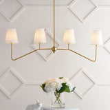 Signe 47.5" 4-Light Classic Minimalist Iron Linear LED Pendant - JONATHAN Y