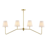 Signe 47.5" 4-Light Classic Minimalist Iron Linear LED Pendant - JONATHAN Y