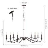 Wicklow 34.75" Bohemian Farmhouse Iron LED Chandelier