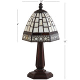 Carter Tiffany Style 12" LED Table Lamp - JONATHAN Y