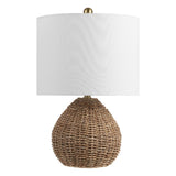 Kona 20.5" Bohemian Classic Rattan/Iron LED Table Lamp