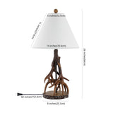 Cabell 26" Farmhouse Rustic Iron LED Table Lamp - JONATHAN Y