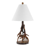 Cabell 26" Farmhouse Rustic Iron LED Table Lamp - JONATHAN Y