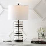 Jayce 27" Modern Industrial Iron Nightlight LED Table Lamp with USB Charging Port - JONATHAN Y