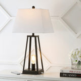 Waylon 28.5" Classic Industrial Iron Nightlight LED Table Lamp with USB Charging Port - JONATHAN Y
