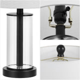 Amner 20.5" Glass Modern Contemporary Fillable Glass LED Table Lamp