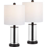 Amner 20.5" Glass Modern Contemporary Fillable Glass LED Table Lamp