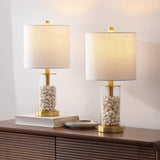 Amner 20.5" Glass Modern Contemporary Fillable Glass LED Table Lamp