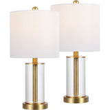 Amner 20.5" Glass Modern Contemporary Fillable Glass LED Table Lamp
