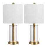 Amner 20.5" Glass Modern Contemporary Fillable Glass LED Table Lamp