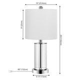 Amner 20.5" Glass Modern Contemporary Fillable Glass LED Table Lamp