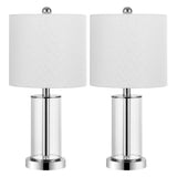 Amner 20.5" Glass Modern Contemporary Fillable Glass LED Table Lamp