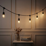 Indoor/Outdoor 48 ft. Rustic Industrial LED S14 Edison Bulb String Lights Black / 15 Sockets – AI-ON