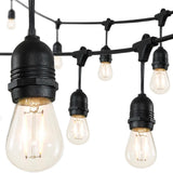 Indoor/Outdoor 48 ft. Rustic Industrial LED S14 Edison Bulb String Lights - JONATHAN Y