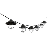Indoor/Outdoor 10 ft. Rustic Farmhouse Incandescent G40 Metal Cage Shade String Lights