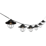 Indoor/Outdoor 10 ft. Rustic Farmhouse Incandescent G40 Metal Cage Shade String Lights
