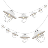 Indoor/Outdoor 10 ft. Rustic Farmhouse Incandescent G40 Metal Cage Shade String Lights