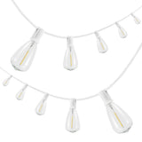 10-Light Indoor/Outdoor 10 ft. Rustic Industrial ST38 Clear Bulb String Lights