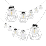 Indoor/Outdoor 10 ft. Contemporary Transitional Incandescent G40 Diamond Cage String Lights