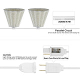 Payton 10-Light Indoor/Outdoor 10 ft. Classic Cottage Incandescent G40 Faux-Rattan Shaded String Lights
